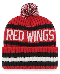 Men's Red Detroit Red Wings Bering Cuffed Knit Hat with Pom
