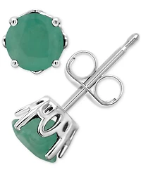 Sapphire Solitaire Stud Earrings (1-1/5 ct. t.w.) Sterling Silver (Also Ruby & Emerald)