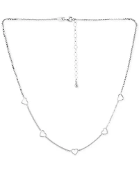 Giani Bernini Open Heart Chain Necklace, 16" + 2" extender, Created for Macy's