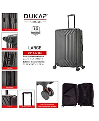 Dukap Stratos Lightweight Hardside Spinner Luggage, 28"