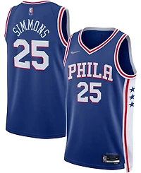 Men's Ben Simmons Royal Philadelphia 76ers 2021, 22 Diamond Swingman Jersey - Icon Edition
