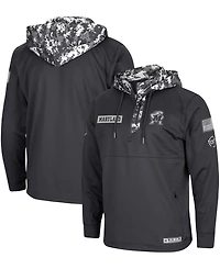 Men's Colosseum Charcoal Maryland Terrapins Oht Military-Inspired Appreciation Digital Camo Quarter-Zip Hoodie