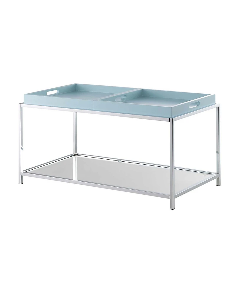 Palm Beach Coffee Table with Shelf and Removable Trays