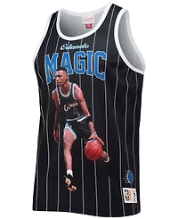 Men's Penny Hardaway Black Orlando Magic Hardwood Classics Player Tank Top
