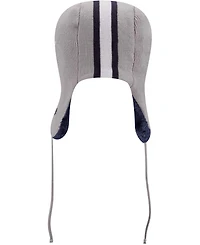 Men's Silver Dallas Cowboys Helmet Head Trapper Knit Hat
