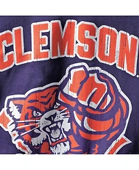 Big Boys and Girls Purple Clemson Tigers Strong Mascot T-shirt