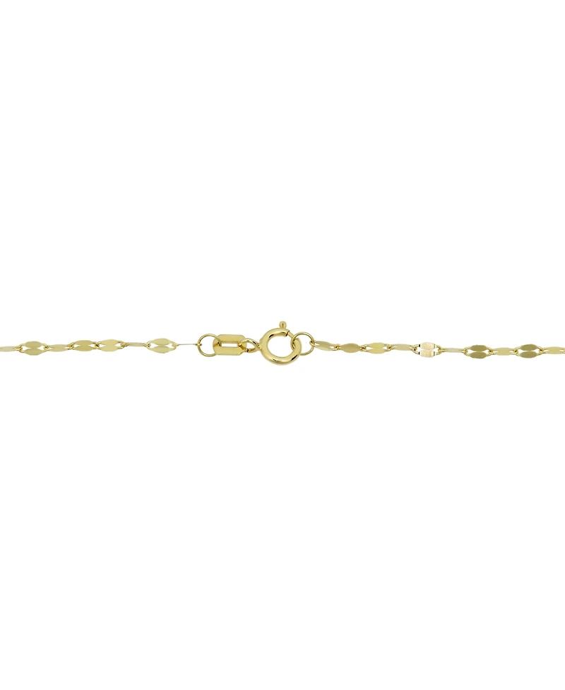 Double Bead Adjustable 18" Lariat Necklace in 10k Gold