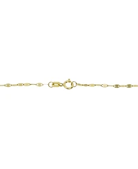 Double Bead Adjustable 18" Lariat Necklace in 10k Gold