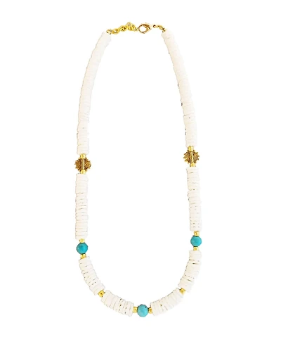 Porus Necklace with Faux Turquiose Stone