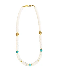 Porus Necklace with Faux Turquiose Stone