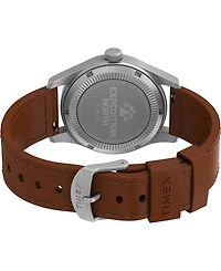 Timex Men's Solar Brown Leather Strap Watch 36 mm