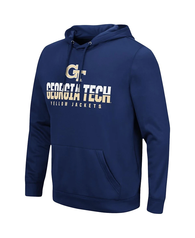 Men's Navy Georgia Tech Yellow Jackets Lantern Pullover Hoodie