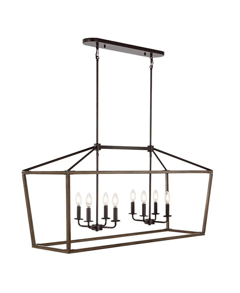 Oriana 8-Light Iron Farmhouse Industrial Lantern Led Pendant