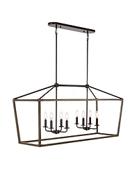 Oriana 8-Light Iron Farmhouse Industrial Lantern Led Pendant