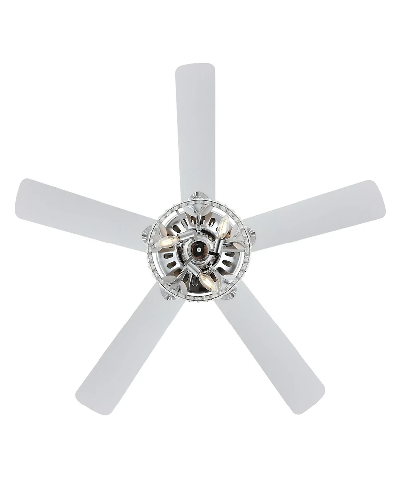 Kristie 3-Light Modern Glam Drum Led Ceiling Fan with Remote