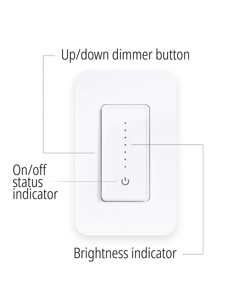 Smart Lighting Touch or Slide Dimmer Switch - Wi-Fi Remote App Control