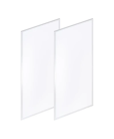 50-Watt Dimmable Integrated Led Flat Panel Flush Mount Light with 5500 Lumens 5000K, Set of 2