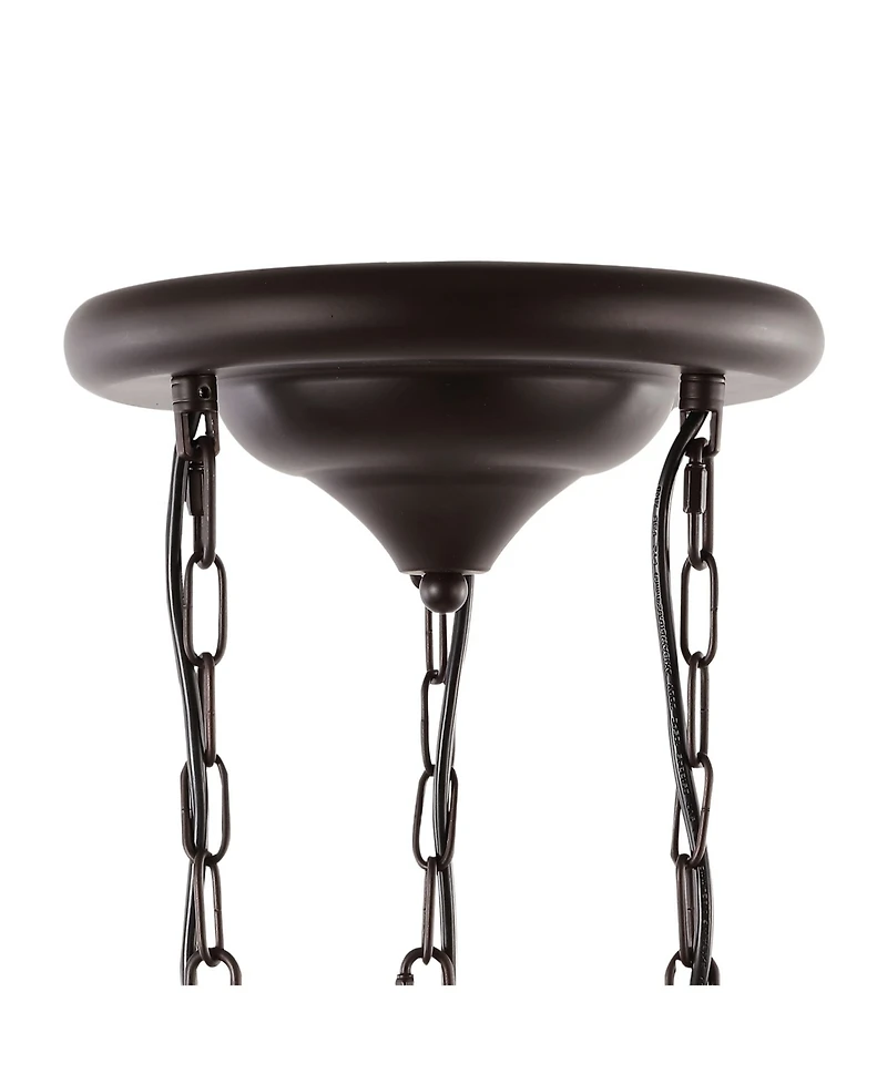 Gaines 3-Light Farmhouse Industrial Iron Mason Jar Led Semi Flush Mount