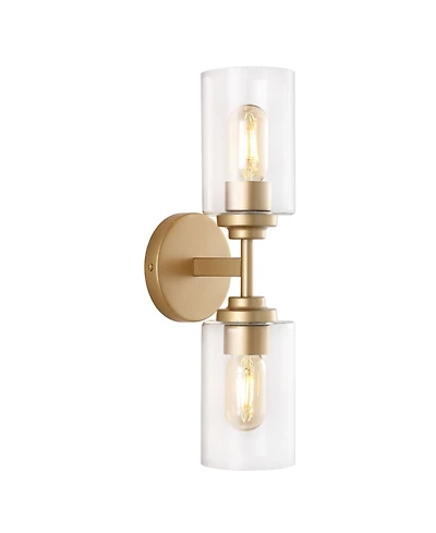 Giles 2-Light Farmhouse Industrial Iron Cylinder Led Sconce