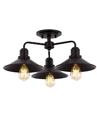 Calvin 3-Light Iron Industrial Led Pendant