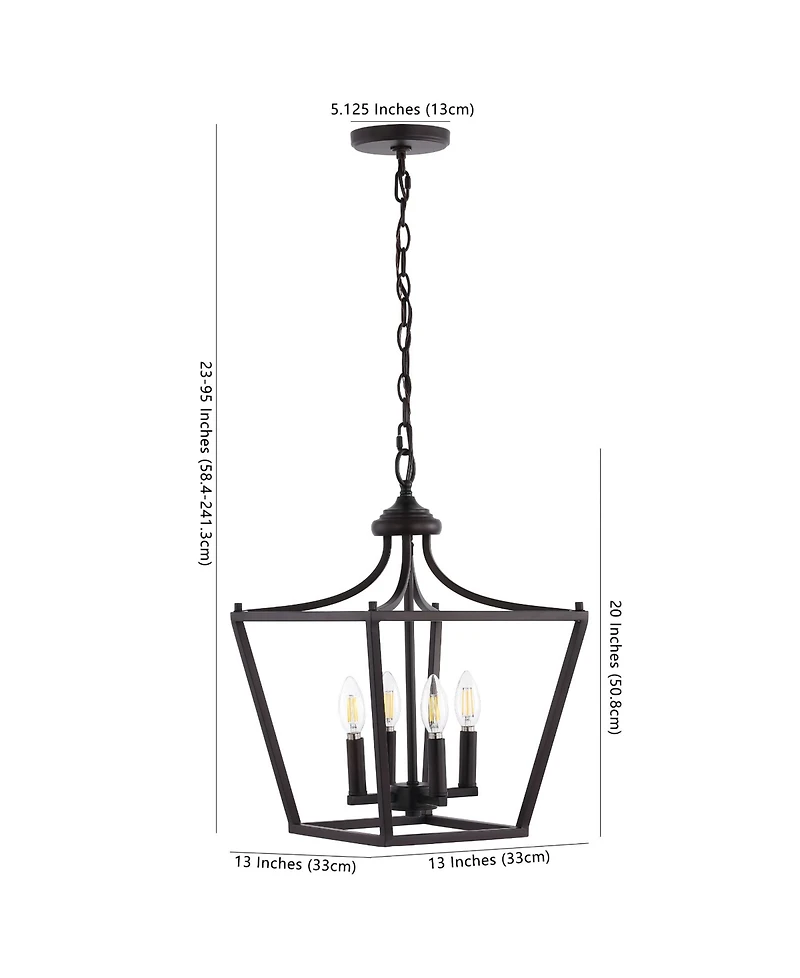 Camden -Light Iron Classic Midcentury Pendant Lantern
