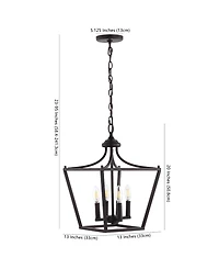 Camden -Light Iron Classic Midcentury Pendant Lantern