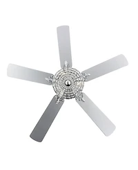 Mandy 3-Light Glam Classic Crystal Dome Shade Led Ceiling Fan with Remote