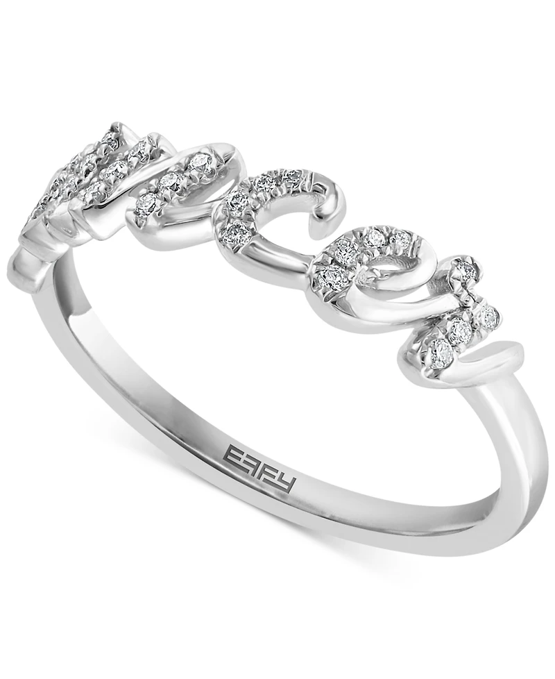 Effy Diamond Zodiac Cancer Ring (1/10 ct. t.w.) in Sterling Silver