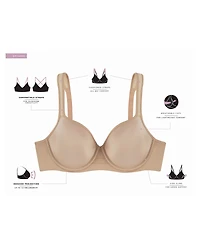 Bali Women's One Smooth U Ultra Light Minimizer Underwire Bra DF3490