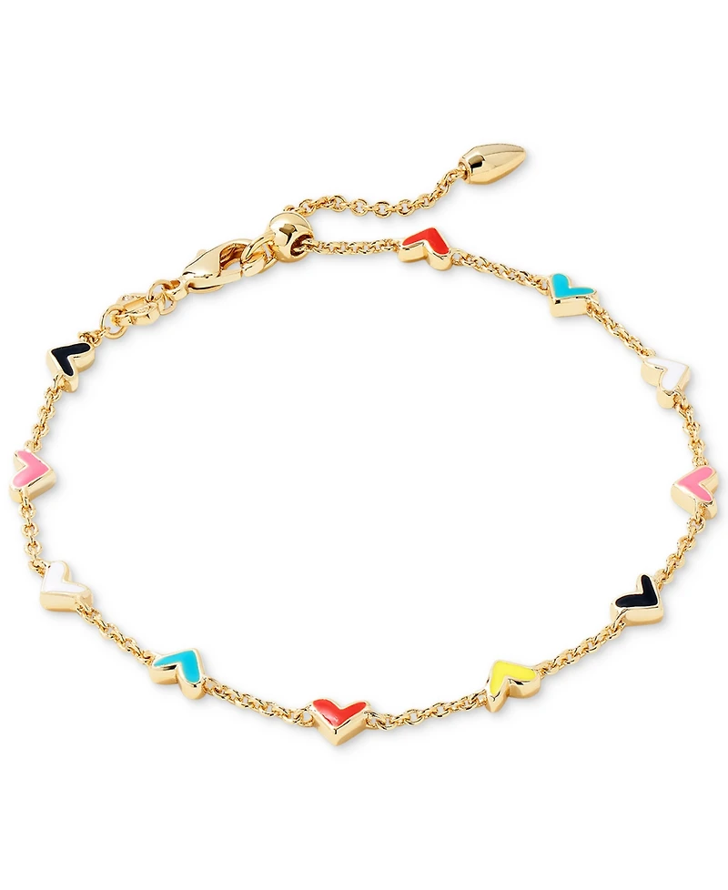 Kendra Scott 14k Gold-Plated Color Heart Adjustable Link Bracelet