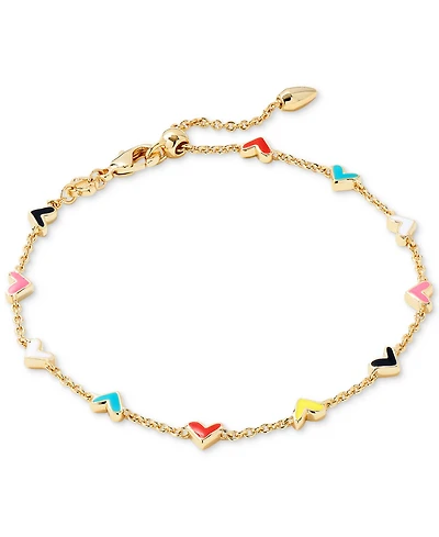 Kendra Scott 14k Gold-Plated Color Heart Adjustable Link Bracelet