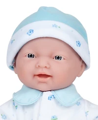 La Baby Caucasian 11" Soft Body Baby Doll Blue Outfit