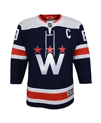 Boys Alexander Ovechkin Navy Washington Capitals 2020/21 Alternate Premier Player Jersey