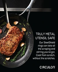 Circulon Stainless Steel Cookware Set with SteelShield Hybrid Stainless and Nonstick Technology, 11-piece, Silver