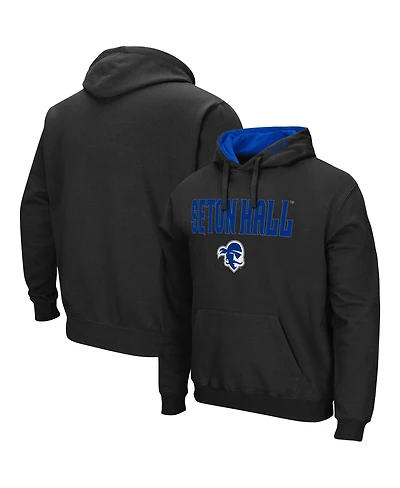 Colosseum Men's Seton Hall Pirates Arch and Logo Pullover Hoodie