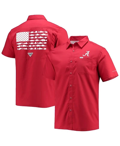 Men's Crimson Alabama Tide Slack Camp Button-Up Shirt