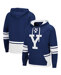 Men's Navy Yale Bulldogs Lace Up 3.0 Pullover Hoodie