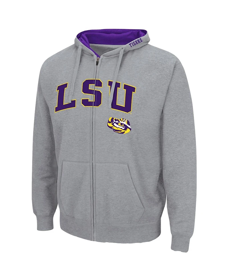 Colosseum Men's Lsu Tigers Arch Logo 3.0 Full-Zip Hoodie
