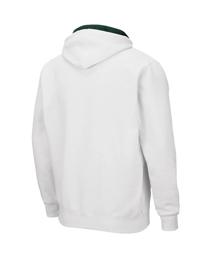 Men's White Miami Hurricanes Arch Logo 3.0 Full-Zip Hoodie