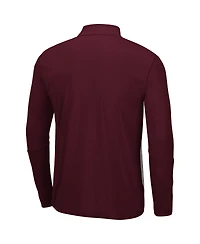 Men's Heathered Gray, Maroon Texas A M Aggies Prospect Quarter-Zip Jacket