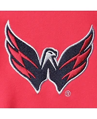 Men's Red, Navy Washington Capitals Playoffs Color Block Full-Zip Hoodie