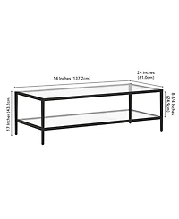 Hera 54" Coffee Table with Shelf