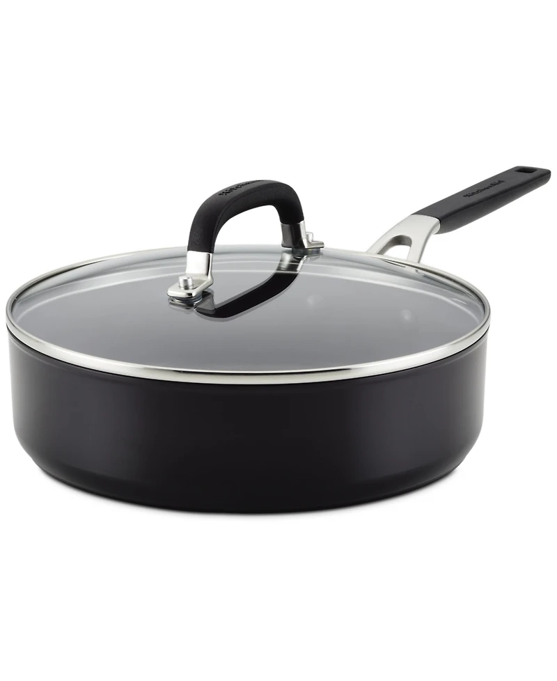 KitchenAid Hard Anodized Nonstick 3 Quart Saute Pan with Lid