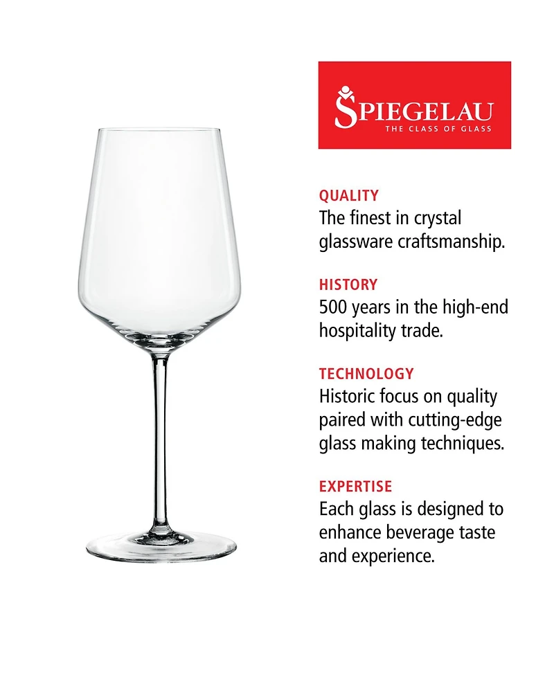 Spiegelau Style White Wine Glasses, Set of 4, 15.5 Oz