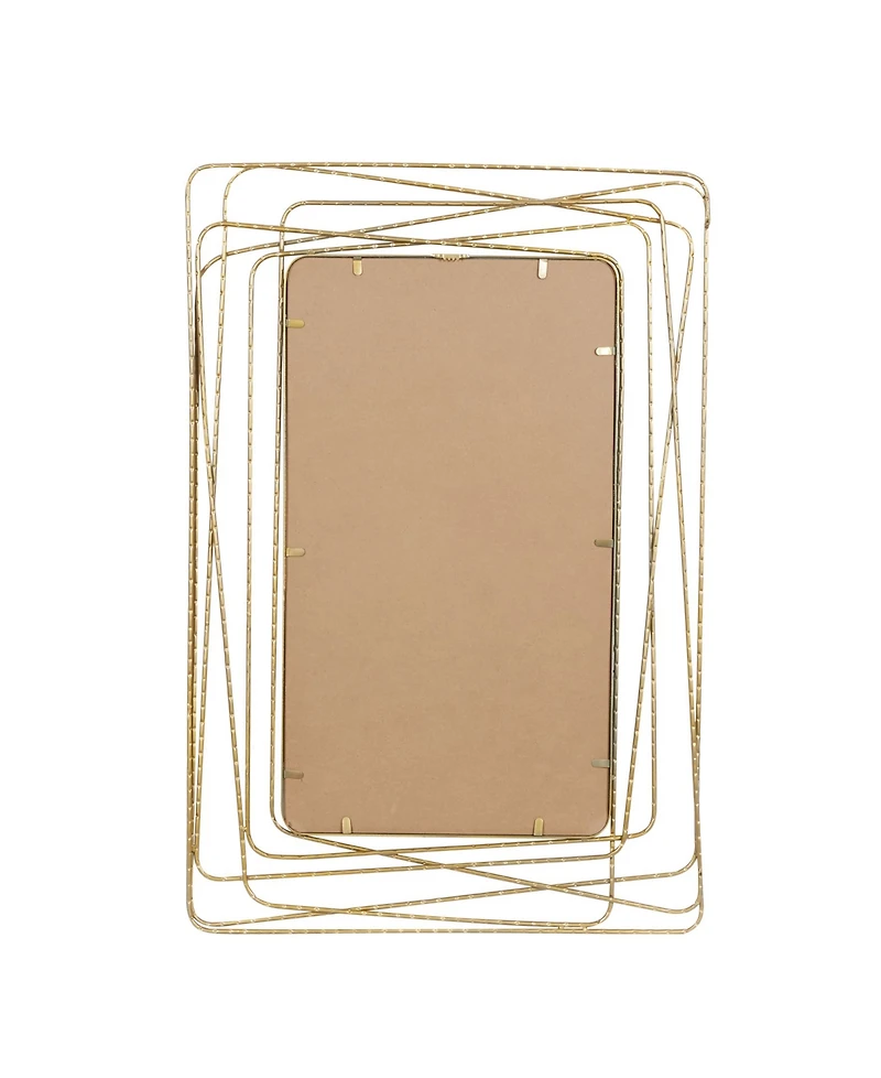 Metal Contemporary Wall Mirror, 47" x 31"