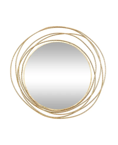 Wood Contemporary Wall Mirror, 38" x 40"