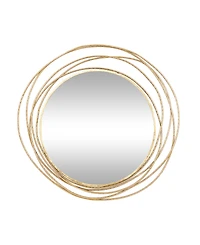 Wood Contemporary Wall Mirror, 38" x 40"