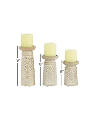 Natural Candle Holders, Set of 3