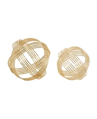 Metal Modern Geometric Sculpture, Set of 2