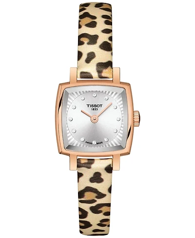 Tissot Women's Lovely Diamond 1/20 ct t.w. Pvd Printed Strap Watch 20mm